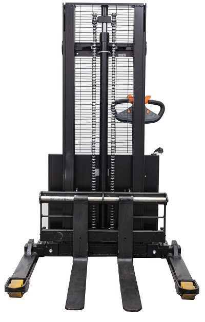 ES12-25DM, Gerbeur électrique à conducteur accompagnant avec jambes et fourches réglables, 1.200 kg, hauteur de levage 2.500 mm 4 ES12-25DM, Gerbeur électrique à conducteur accompagnant avec jambes et fourches réglables, 1.200 kg, hauteur de levage 2.500 mm – Image 4