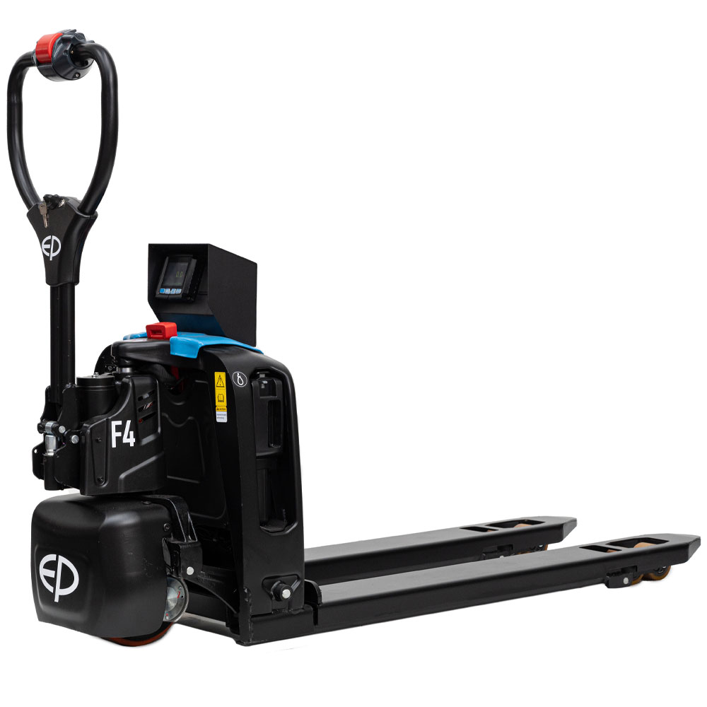 F4 Transpalette électrique 1.500 kg, avec système de pesage professionnel, batterie Li-Ion