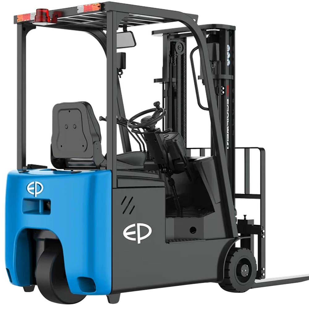EFS151, Chariot élévateur électrique à 3 roues 1.500 kg, mât triplex, cabine ouverte
