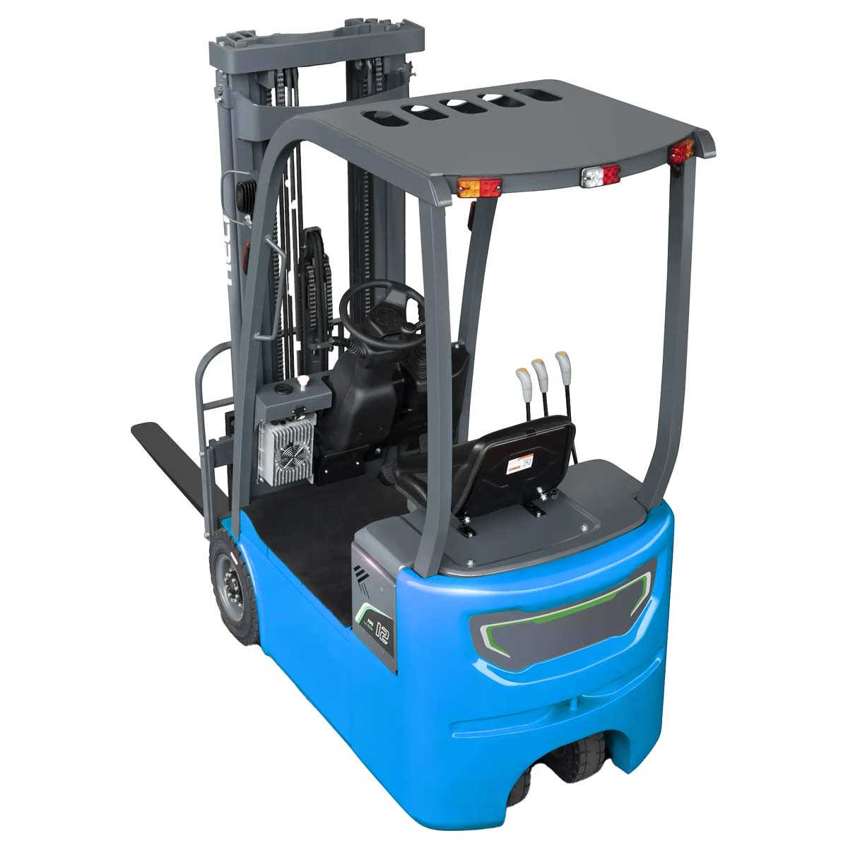 CPD12SQ-A1LiH4, Chariot élévateur électrique à 3 roues 1.200 kg, mât triplex, cabine ouverte 5 CPD12SQ-A1LiH4, Chariot élévateur électrique à 3 roues 1.200 kg, mât triplex, cabine ouverte – Image 5