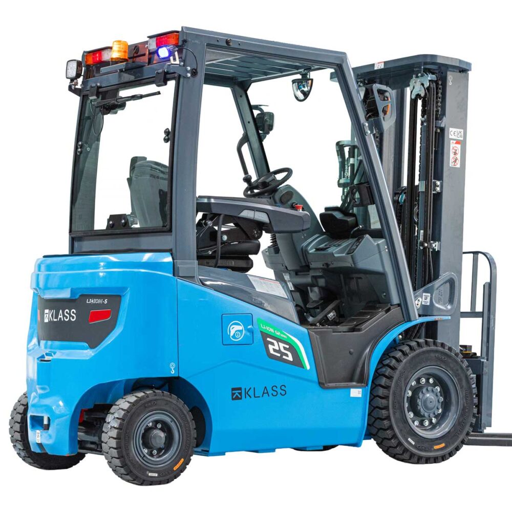 Chariot élévateur électrique 2.500 kg, mât triplex, Commande fingertip